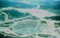 The Rabbit Lake open pit uranium mine.